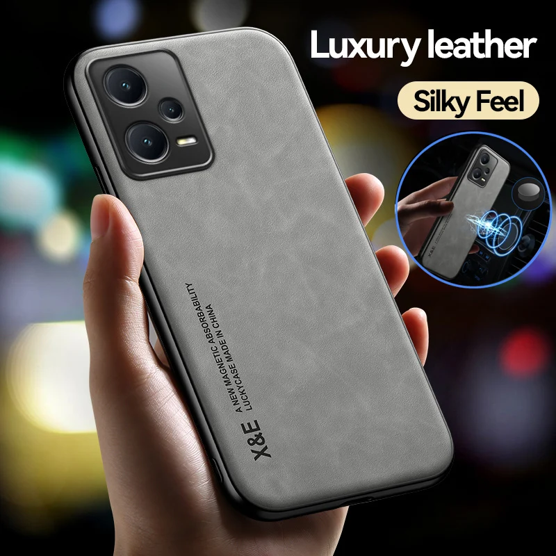 SEAHAI Cover Portafoglio In Pelle PU Per Xiaomi Redmi Note 12 5G / Poco X5 5G - Custodia Con Slot Carte E Chiusura Magnetica - Rosso