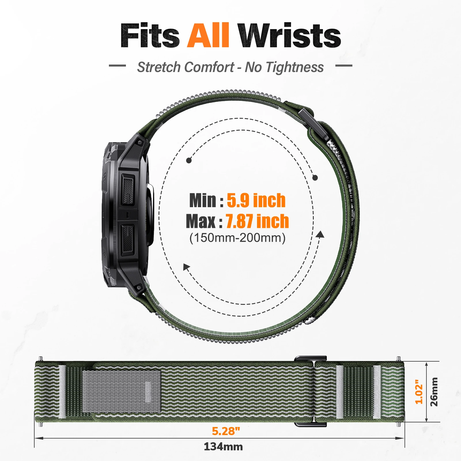 Quick Release Woven Nylon Loop Replacement Strap