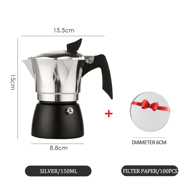 150/300ml Moka Pot Italian Coffee Maker 