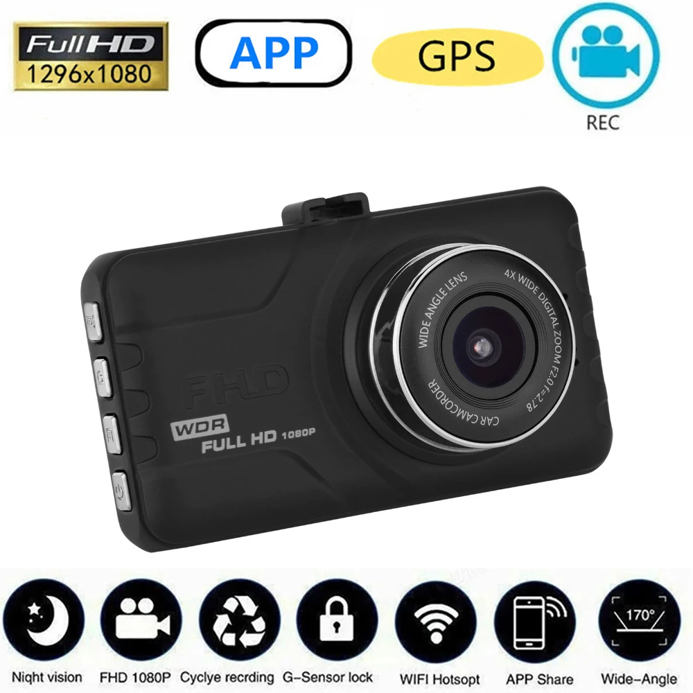 

Car DVR WiFi 4.0" Full HD 1080P Dash Cam Rear View Camera Mirror Video Recorder Dashcam Auto Monitor Night Vision Black Box GPS