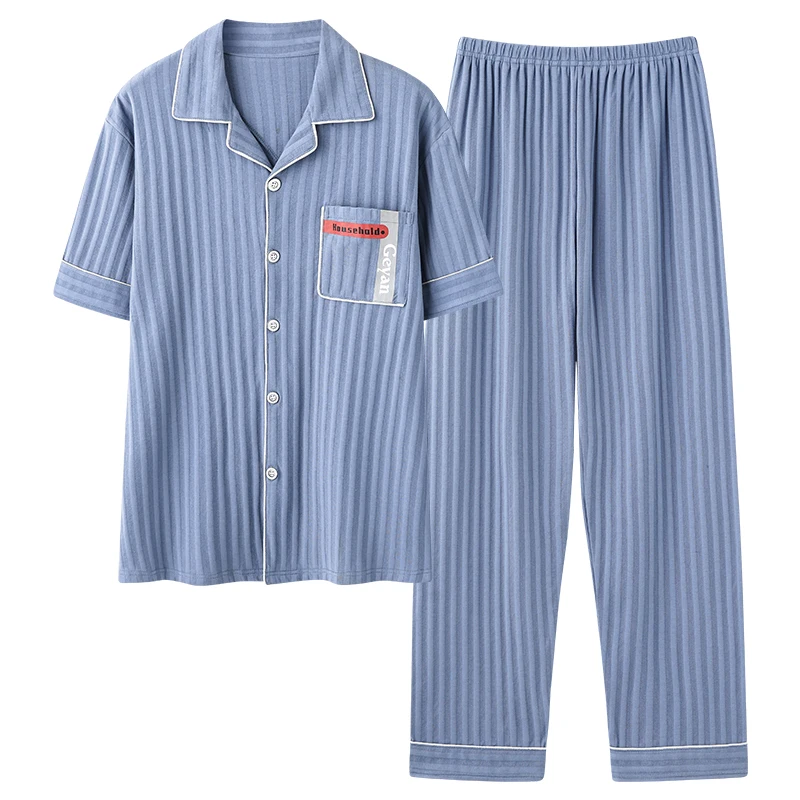 Men Pajama Sets 6xl Plus Oversized Sleepwear Long Pajamas Home Clothes Cotton Nightwear Pajama Homewear Pijamas Pyjamas Lounge cheap pajama pants Men's Sleep & Lounge