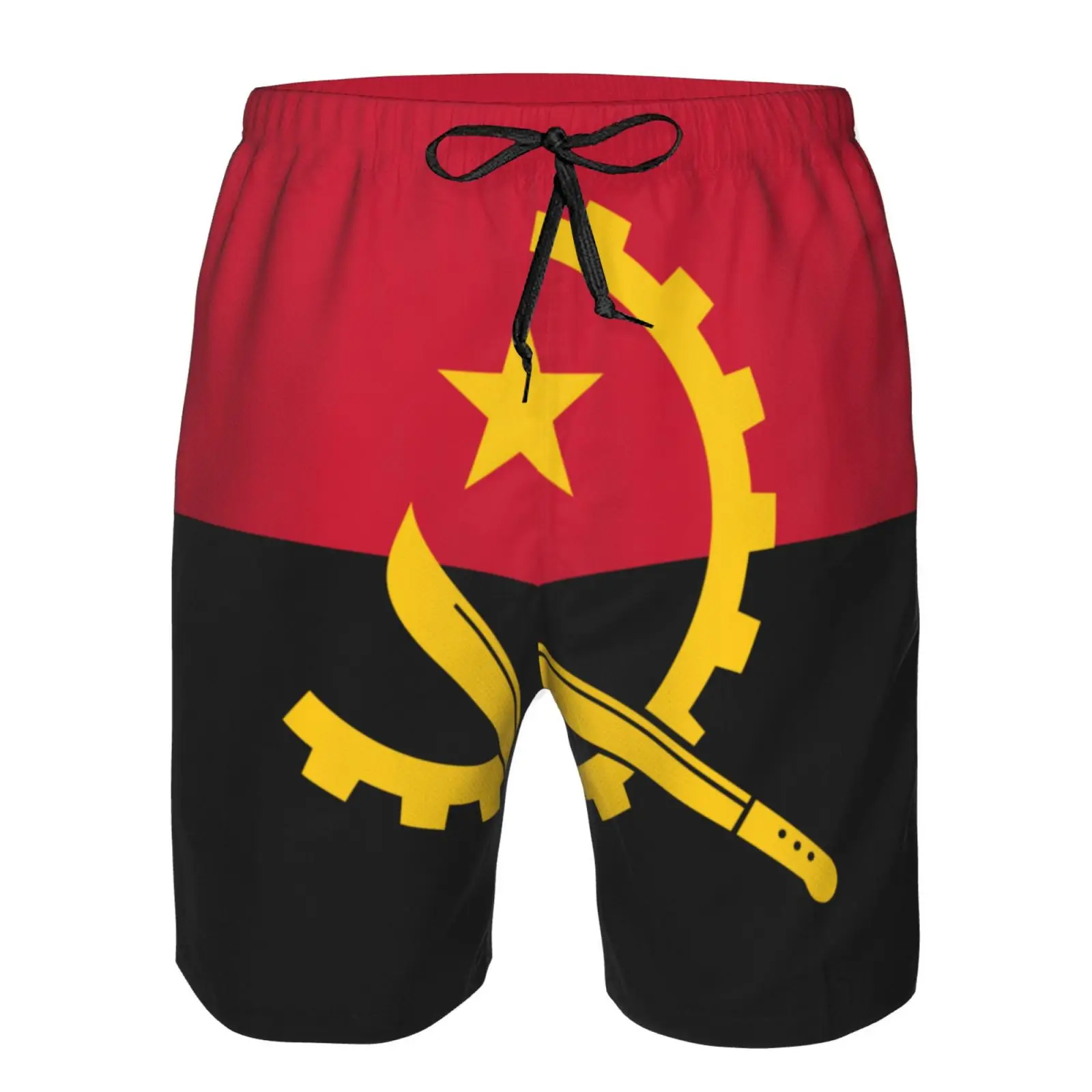 Men's Angola Flag Angolan Beach Pants Shorts Surfing M-2XL Polyester Swimwear Running 3