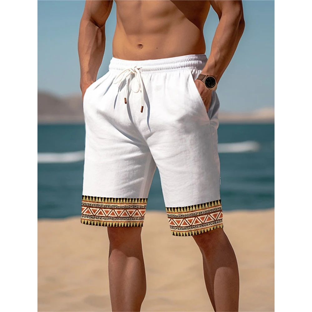Ethnic Style 3D Print Beach Shorts Men's Vintage Casual Board Shorts Male Swimming Trunks Kids Short Pants Man Swimsuit Clothing 6