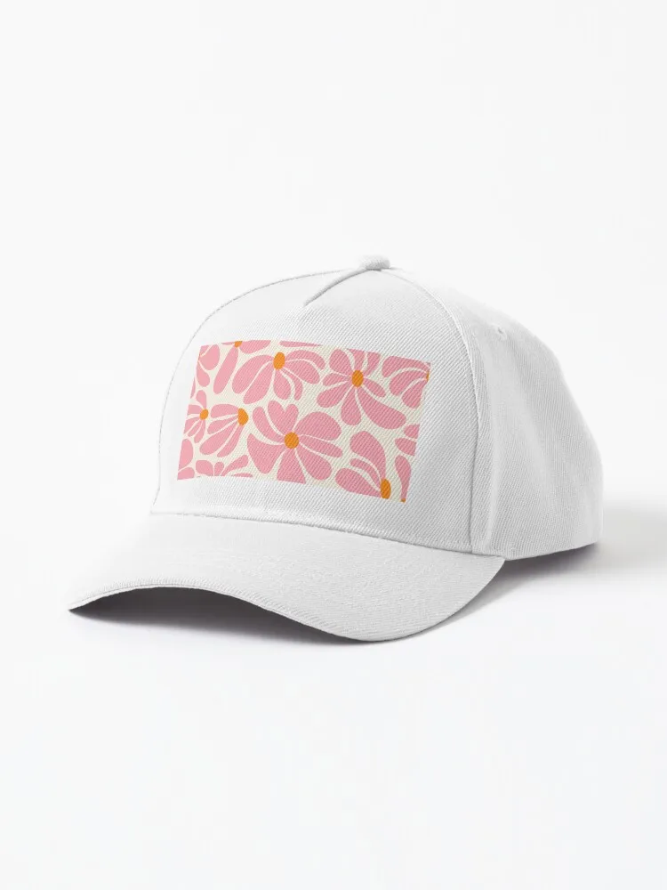 

1970s Pink Daisy Funky Bubble Pattern Retro Vintage Floral Pattern Cap call of the night 5 panel cap colo colo Argentina