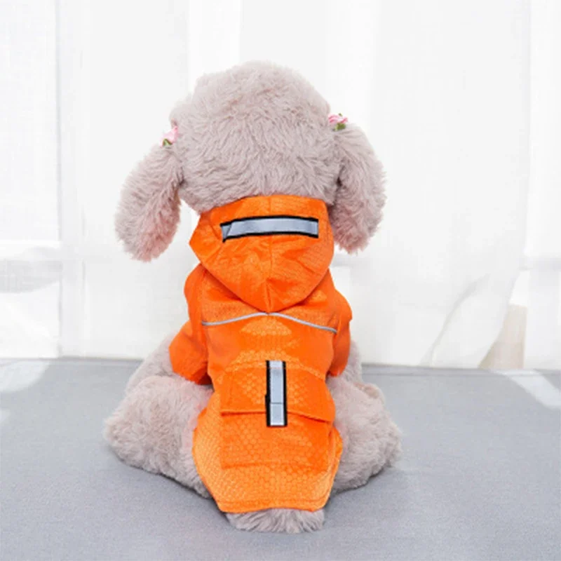 Monochrome Dog Hooded Raincoat 5