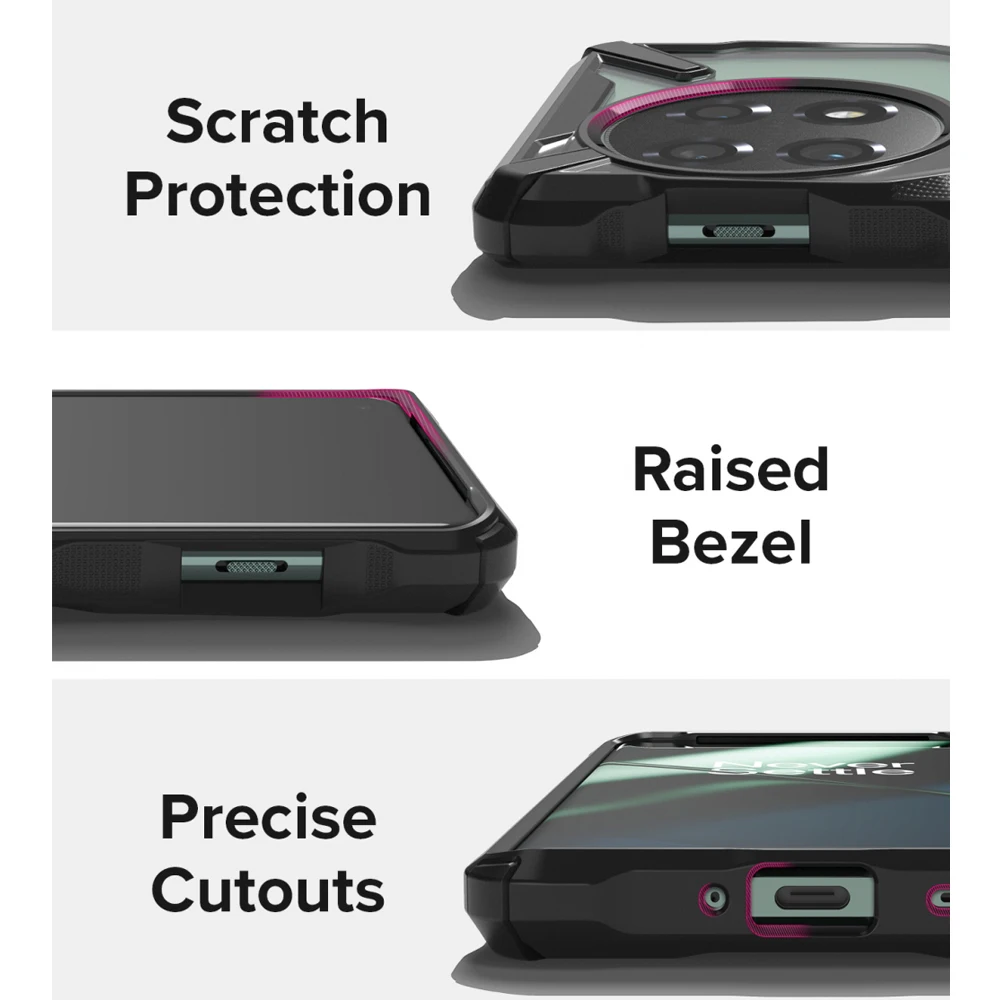 Ringke Fusion X for Oneplus 11 Case Dual Layer PC Clear Back and Soft TPU Frame Hybrid Heavy Duty Drop Protection Cover