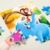 Montessori Puzzles Book Toddlers Preschool Learning Activity Wooden Jigsaw Dinosaur Animal Farm Scene  For Baby Kids 4