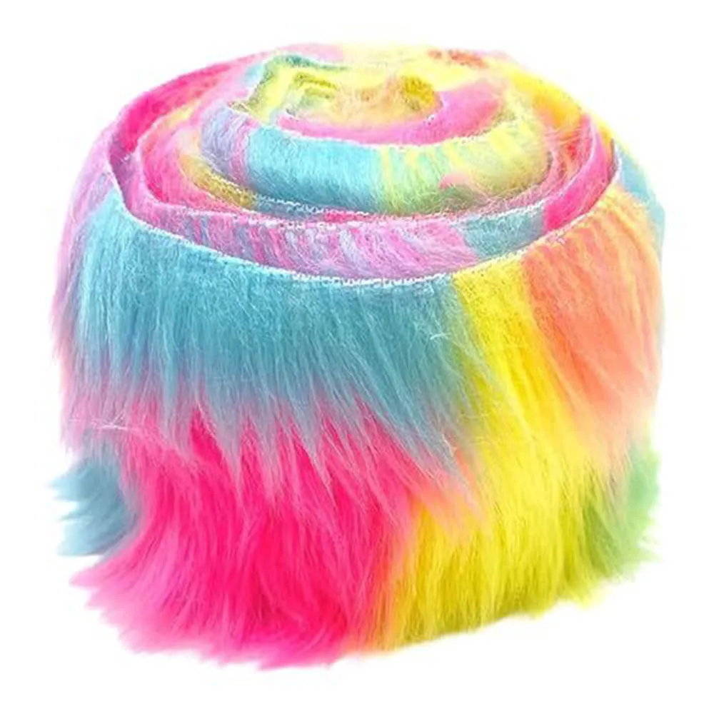 1.5M Faux Fur Ribbon Tapes DIY Apparel Sewing Fluffy Trim Trimming Fabric Sewing Costume Stripe Plush Fur Supplies Home Decor fur fabric