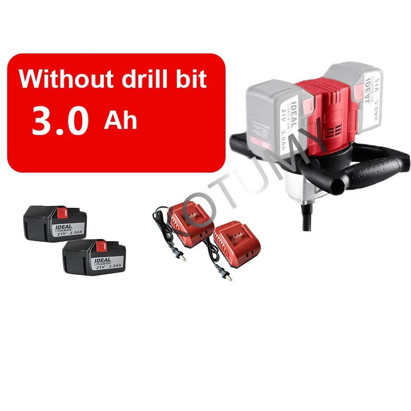 Ice Drill Cordless Drill Ice Fishing Drill Lithium Battery 36V 200mm Diameter 800mm Depth Ice Auger Outdoor Winter Fishing 2