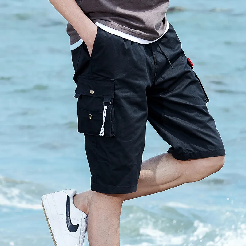 Fashion Cargo Shorts Men Summer Loose Fitting Casual Pant Multi Pocket Shorts
