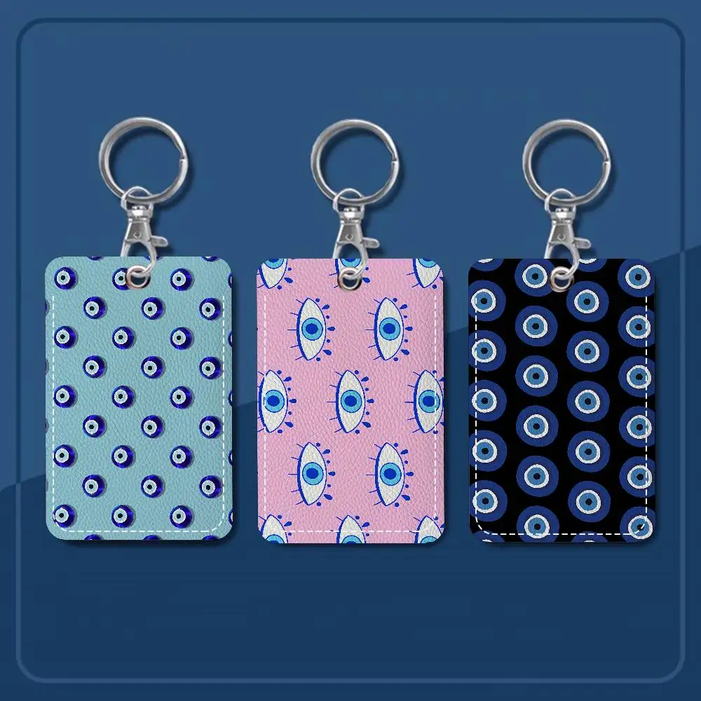 E-Evil E-Eye 사무용품 남성 및 여성 신용카드 열쇠고리 학생증 ID 카드 홀더 자격증 홀더 카드