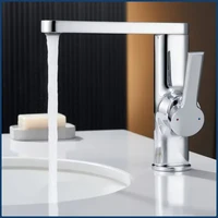 Zinc Alloy Single Holder Single Hole Washbasin Tap for Bathroom 360 Degrees Rotation Basin Mixer Sink Faucet With Hose 2