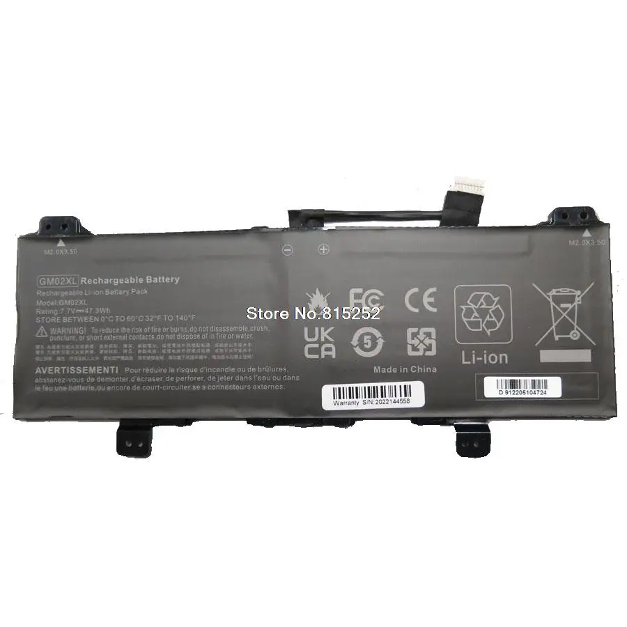 

Laptop Battery For HP 14-CA000 14-CA000NR 14-CA000NR 14-CA000TU 14-CA001TU 14-CA002TU 14-CA002TU 14-CA003CL 7.7V 47.3Wh