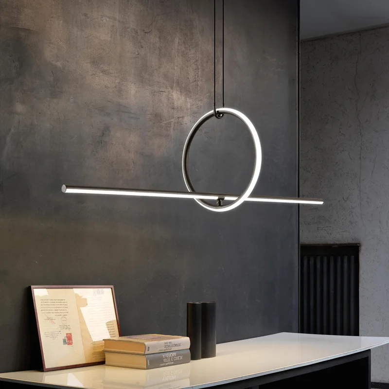 

Post Modern Geometric Pattern Pendant Lights For Living Dining Room Home Decor LED Strip Minimalist Hanglamp Indoor lighting
