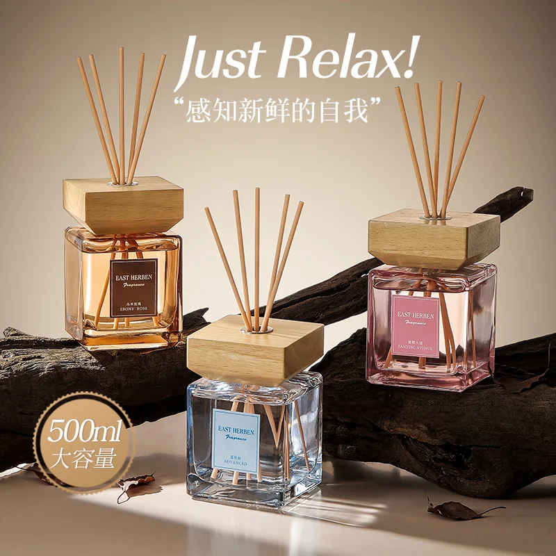 500ML fragrance bottle flower fragrance type continuous fire-free aromatherapy hotel home expansion rattan aromatherapy