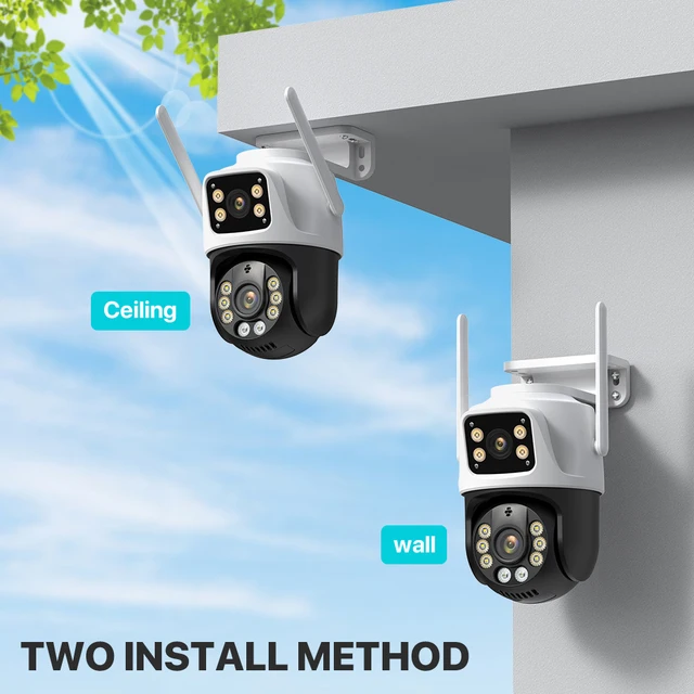 מצלמת IP חיצונית PTZ עם 3 עדשות – אבטחה חכמה באיכות 6K 5