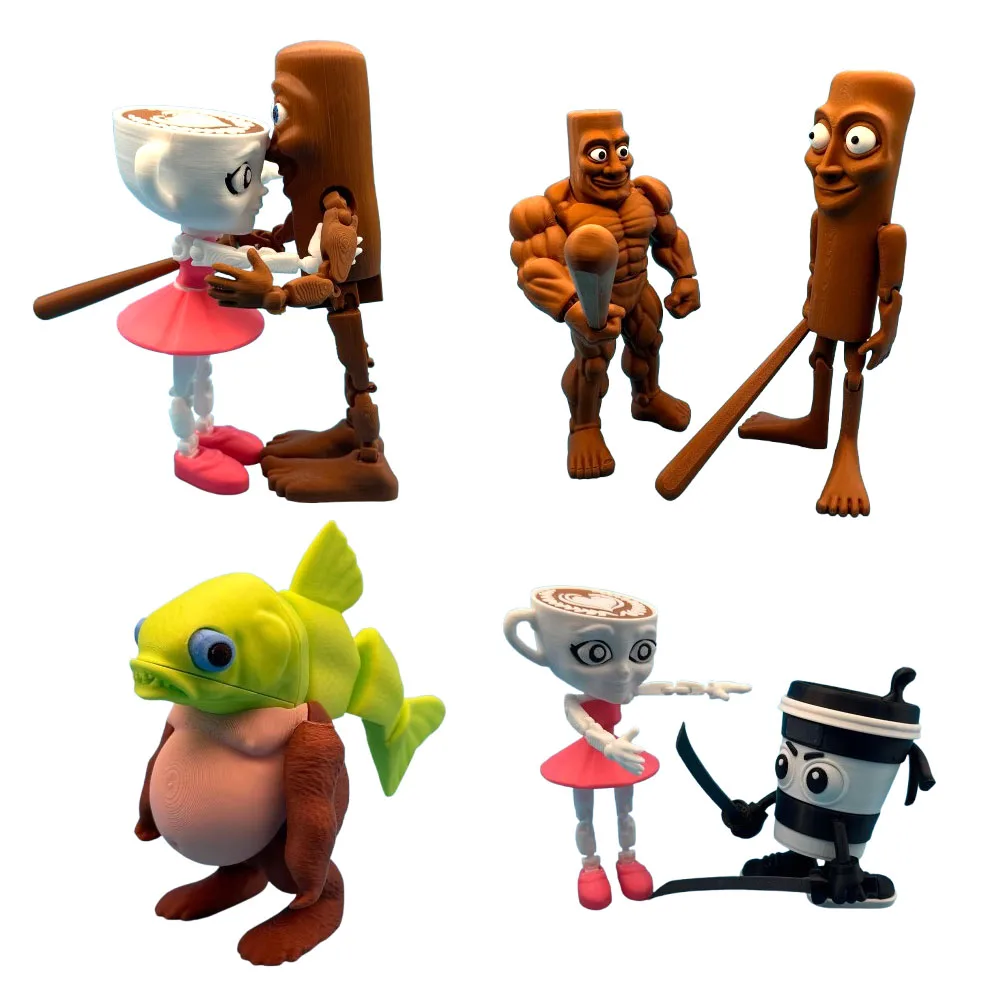 Tung Tung Tung Sahur Anime Figure Ballerina Cappuccino Action