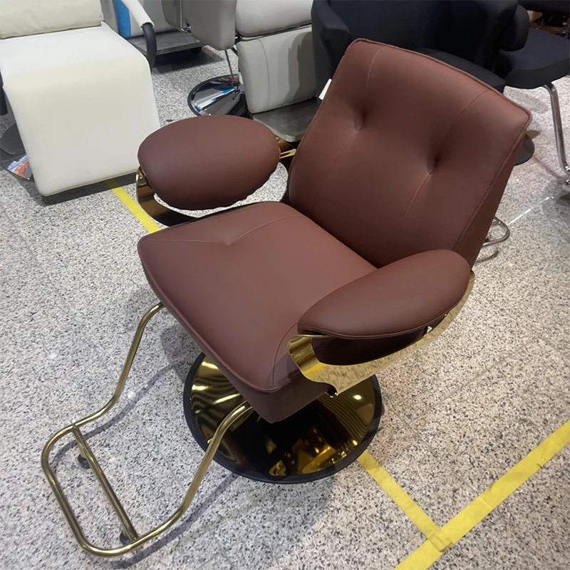 Metal Hydraulic Barber Chair Stool Luxury Styling Rotating Facial Barber Chair Professional Barbearia Beauty Salon Furniture HDH modern footrest barber chair swivel saloon stool hydraulic luxury rotating barber chair metal sandalye beauty furniture hdh