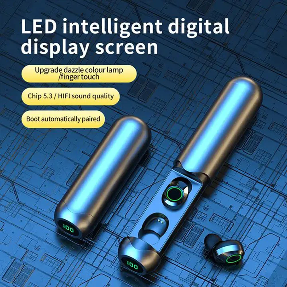 

BQ40 Wireless Earbuds Noise Canceling Earphones Pulling Charging Case In Ear Headphones For Cell Phone Gaming Computer Laptop