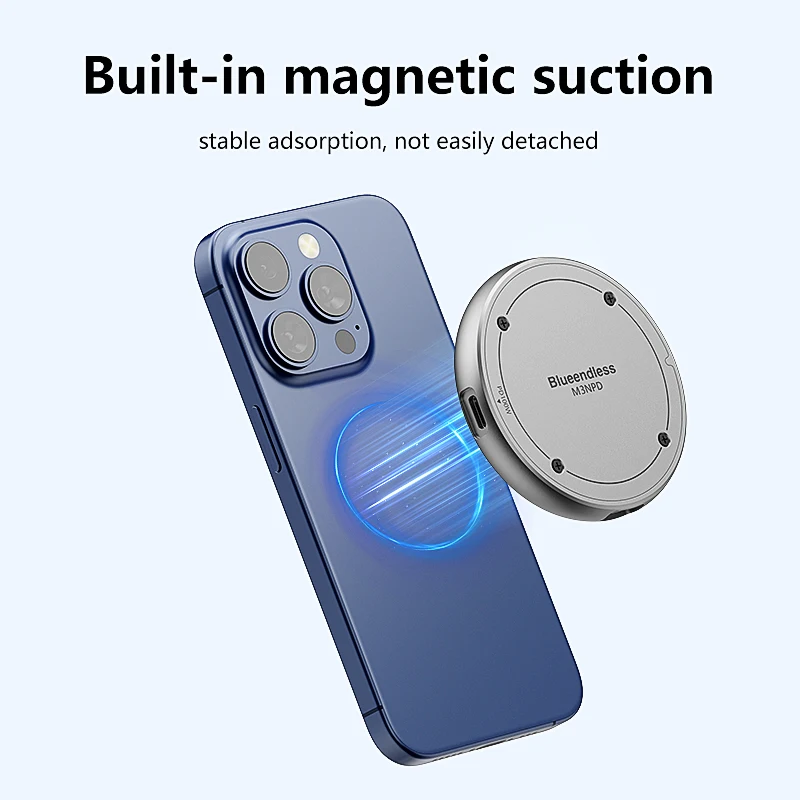 Blueendless Magnetic M.2 NVMe SSD Enclosure with PD Charging 10Gbps Type C 3.2 to NVMe PCI-E ssd case for Iphone ProRes MacBook for external hard drive case,ssd enclosure,hard drive enclosure