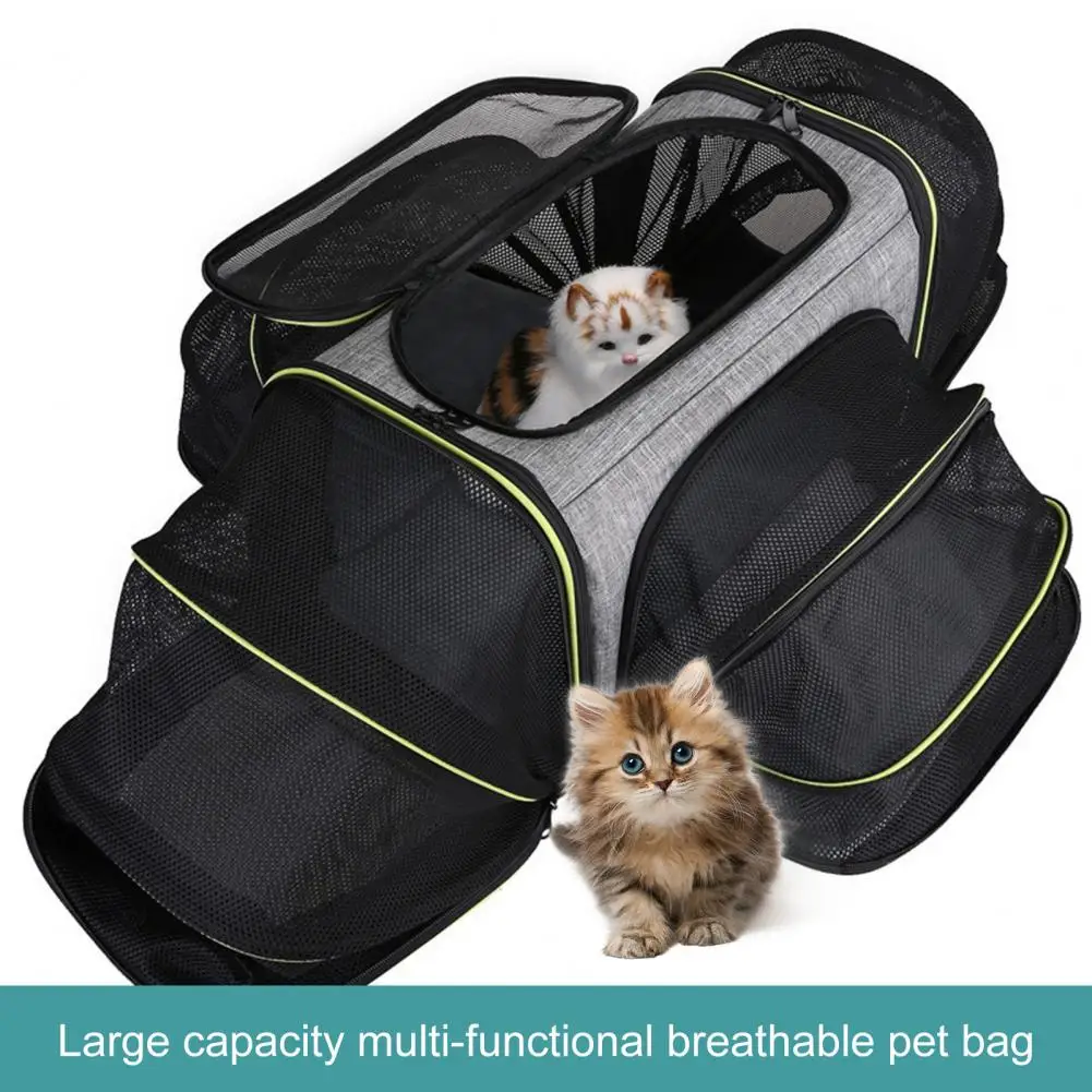 Pet Travel Bag Zipper Adjustable Breathable Foldable Expandable Small Medium Cat Seat Outdoor Handbag Supplies Dog Accessories