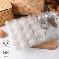 5Pcs Egg Cartons Clear Plastic Egg Holder Storage Container Egg Tray for Family Pasture,Refrigerator Storage,6 Grids 1