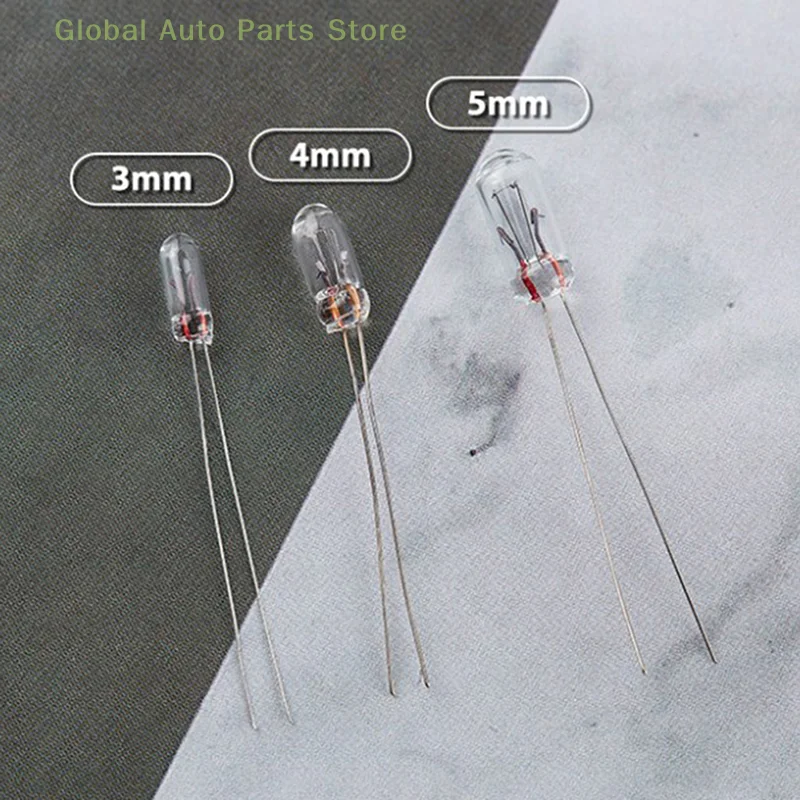 

25PCS 5mm 4mm 3mm Clear 12V Mini Bulb of Wheat Rice Bulbs Switch Button Bulbs Indicator Bulb Tungsten Lamp
