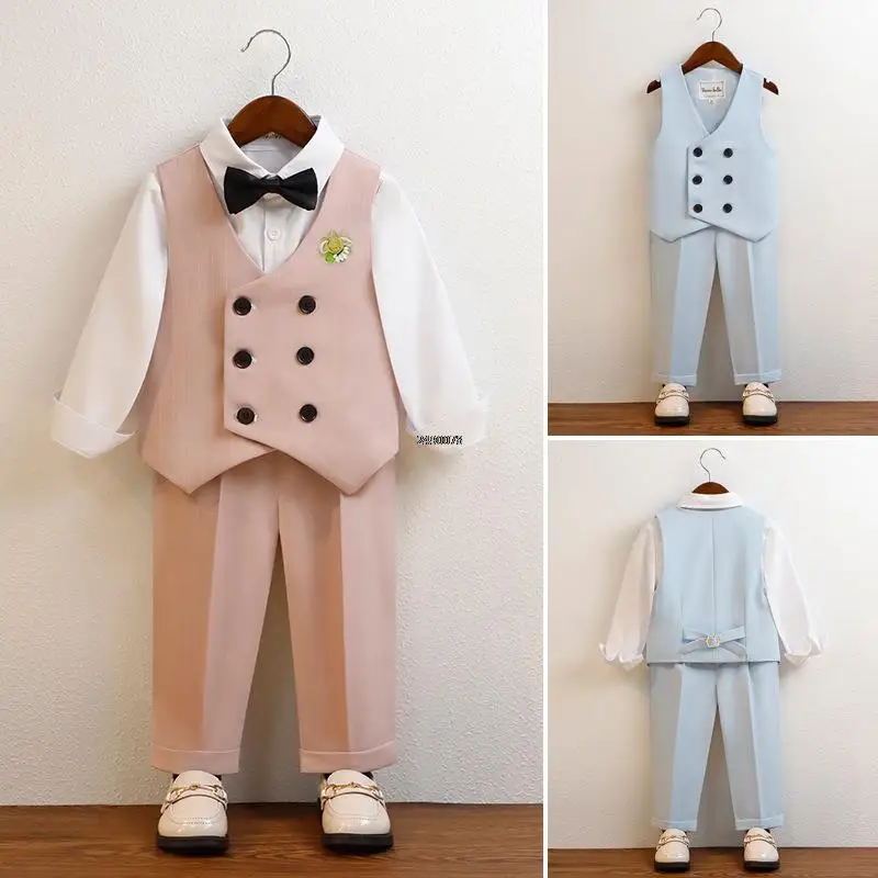 

Little Boys Luxurious Photography Suit Kids Formal Wedding Dress Baby Birthday Wear Children's Day Performance Ceremony Costume