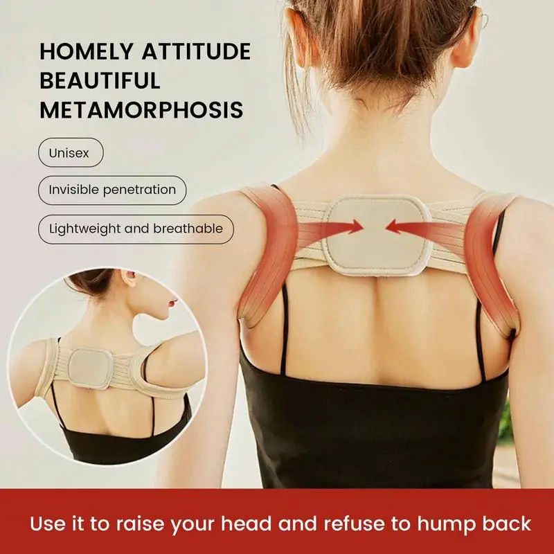 Fitness Accessories Adjustable Clavicle Posture Corrector Men Women Upper Back Brace Shoulder Lumbar Support Belt Lightweight Posture Correction