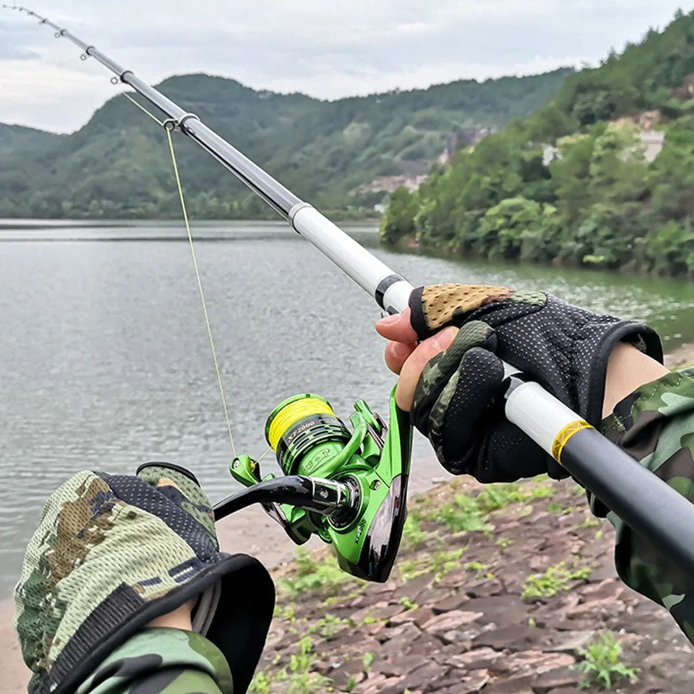 1.8-3M New Telescopic Fiberglass Rock Fishing Rod for Bass and Carp Fishing Fiberglass Rod Portable Ultralight Spinning Rod