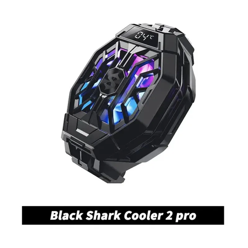 

Black Shark Cell Phone Cooler Fun Cooler 2Pro Cellphone Radiator with Display for 2.63-3.46 inches Semiconductor Cooling