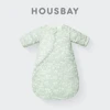 Baby Sleeping Bag Kids Sleepwear Sleeves Removable 0-2 Years Baby Sleepsack 2.5Tog Child Anti-Kick Blanket Quilt 100% Cotton 1