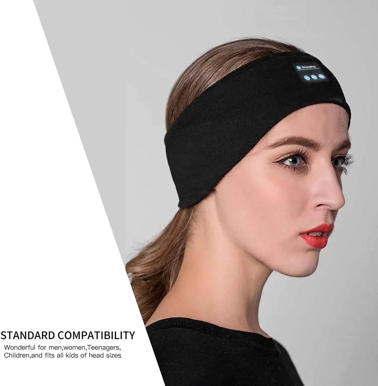 Sleep Headband Eye Mask Headphones Wireless Bluetooth Sports Headband Headphones Sleeping Workout Jogging Yoga Air Travel 2