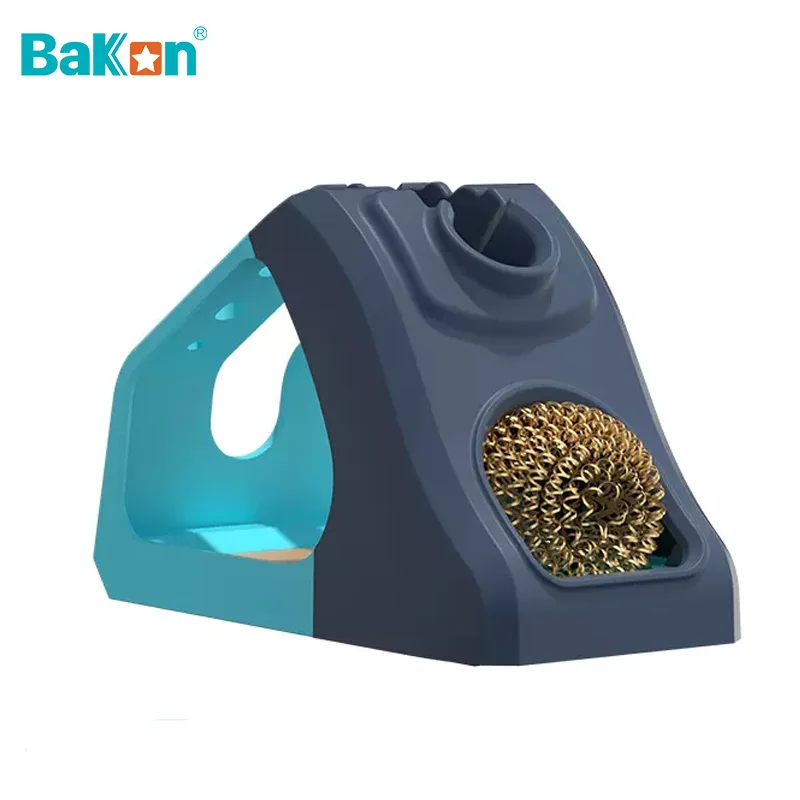 Bakon Soldering Iron Stand Holder Aluminum Alloy Solder Bracket with Welding Cleaning copper ball Welding Tools soldering iron stand