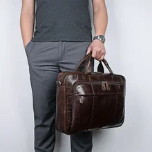 

15 Inch Laptop Bag HP/MACBOOK/IBM/ASUS Casual Retro Leather Bag Shoulder Crossbody First Layer Cowhide Bag