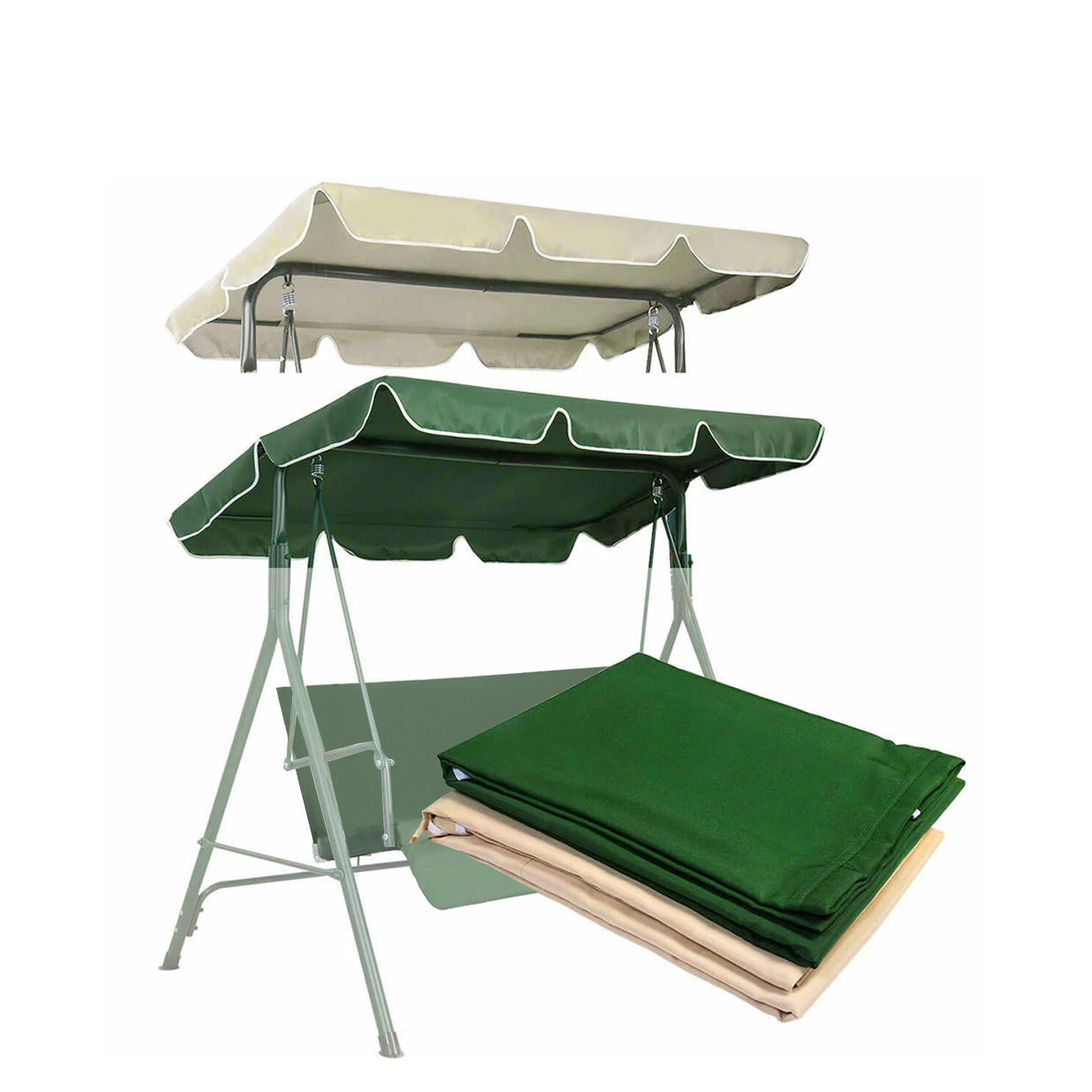 Description Picture 6 of itemPatio Outdoor Swing Seat Covers Replacement Canopy UV Protection Garden Waterproof Swing Chair Canopy Cover Porch Hammock Covers