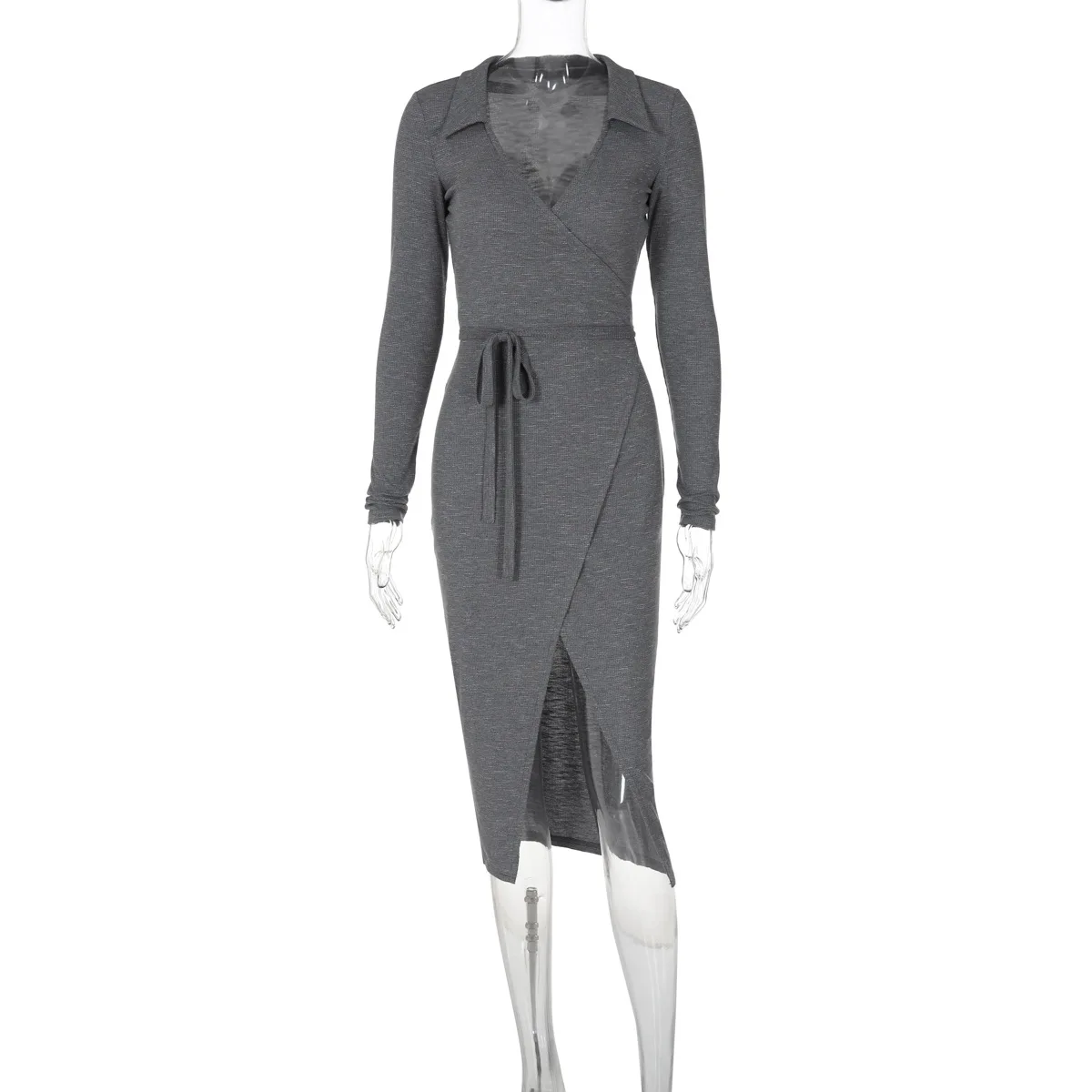 High Waist Lace-Up V-Neck Maxi Dress For Women Patchwork Fashion Drawstring Elegant Bandage Dress Y2k Sexy Long Dress