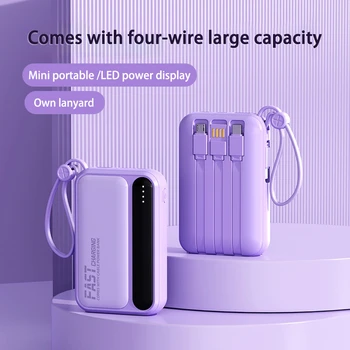 Oneplus Built in Cables Power Bank 4 In1 50000mAh Large Capacity Intelligent Digital Display Light Portable Battery For Samsung 2
