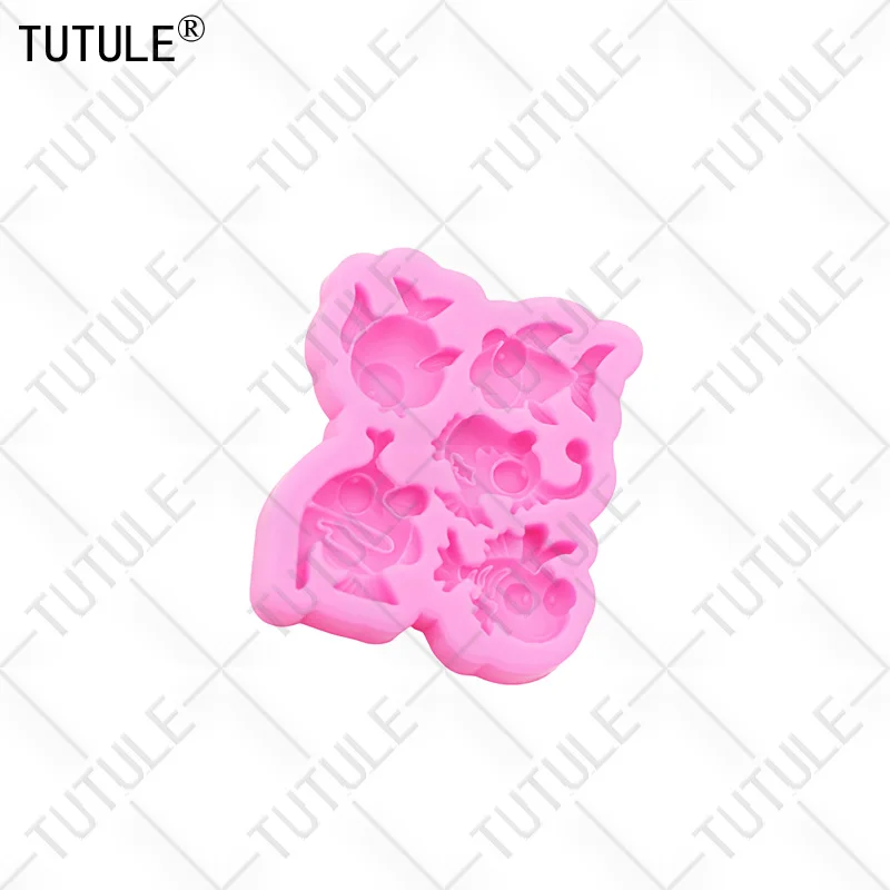 DIY Kleine Fische Flip Candy Schokolade Kuchen Silikon Form 3D Fisch Tropfen Kleber Schmuck Zubehör Epoxidharz Ton Silikon Formen – Detail 4