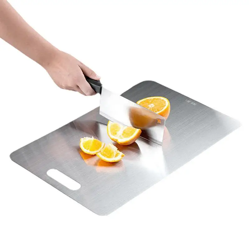 Double-Sided Titanium Kitchen Chopping Board Food Grade Kitchen Cutting Mat Portable Cutting Board Serving Tray for Vegetable