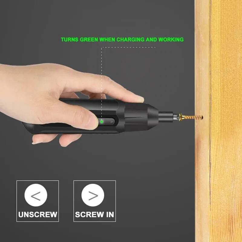 GROSAM 미니 전기 스크루 드라이버 세트, WL-DDLSD 스마트 무선 전기 스크루 드라이버, USB 충전식, 3.6V