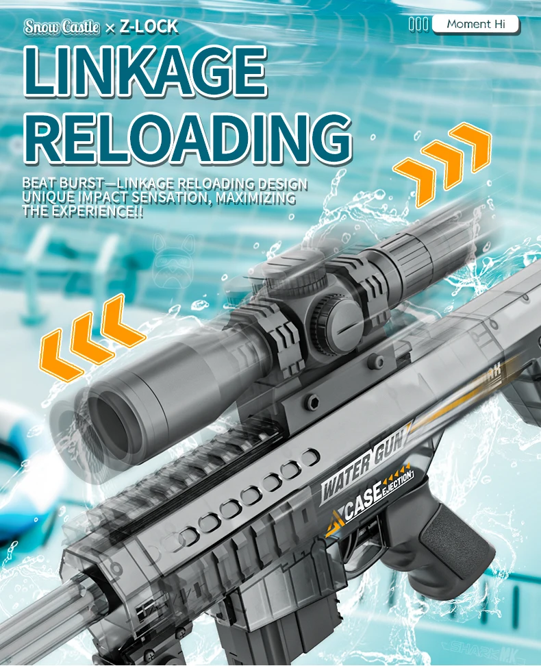 Elektrisch en handmatig waterpistool met licht en geluid_voghion.com