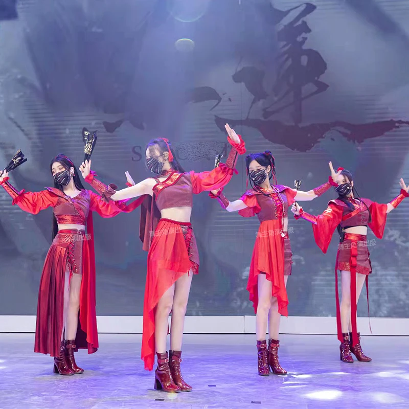 Women Group Performance Costume Nightclub Bar Gogo Dancers Kpop