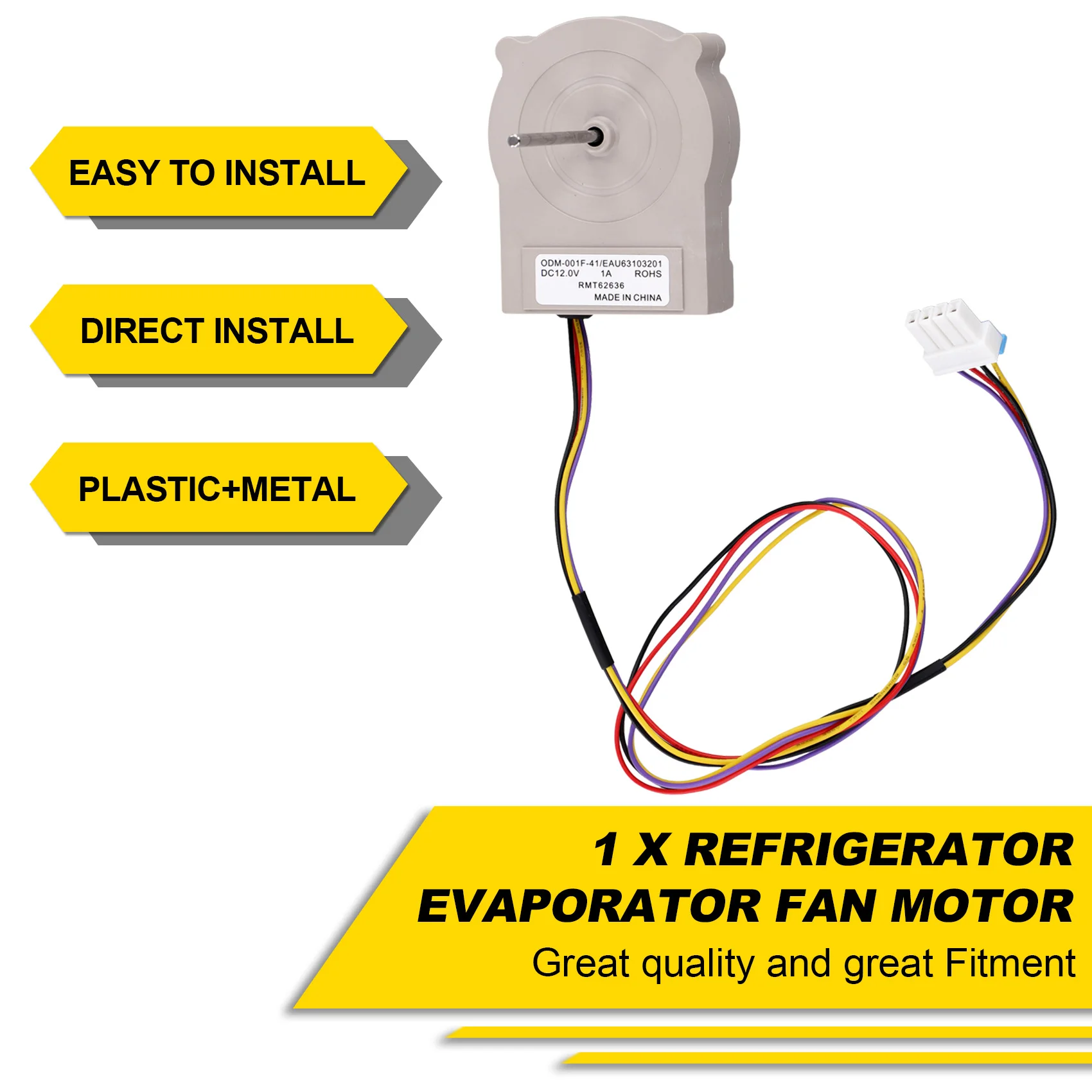FZFZ EAU63103201 Refrigerator Evaporator Fan Motor for Refrigerator Mini Fridge Fan Motor Repair Replacement Part