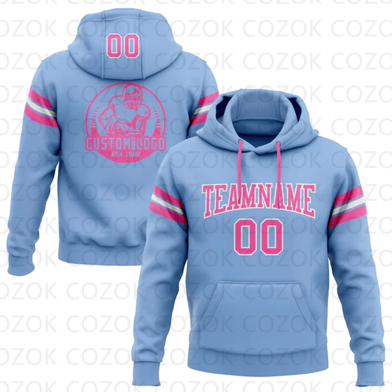 Customized Hoodie Blue Orange White Color Jersey 3D Printed  Unisex Pullovers Hoodie Casual Sweatshirts