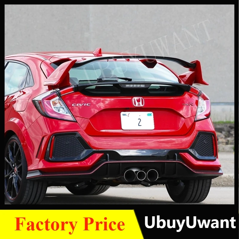 

Автомобильные аксессуары для Honda CIVIC Hatchback 2016 2017 2018 спойлер из АБС-пластика праймер цвет задний Багажник крыло багажника губа спойлер