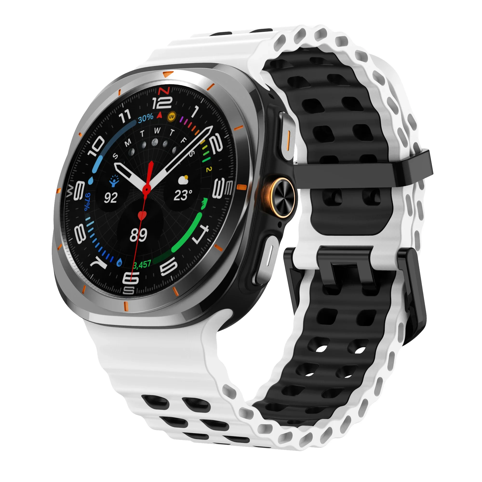 ตัวเลือกสินค้า สายรัดซิลิโคนระบายอากาศ นาฬิกา Galaxy Watch Ultra สีมารีน
