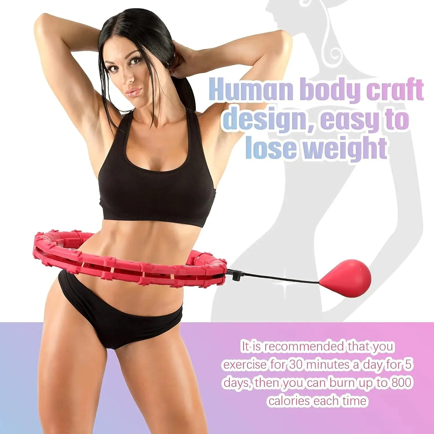 Fitness Hoop Weights to Exercise At Home Sports Entertainment Sport Equipment Hulahp for Slimming Gym Ring Portable Body fitness hoop