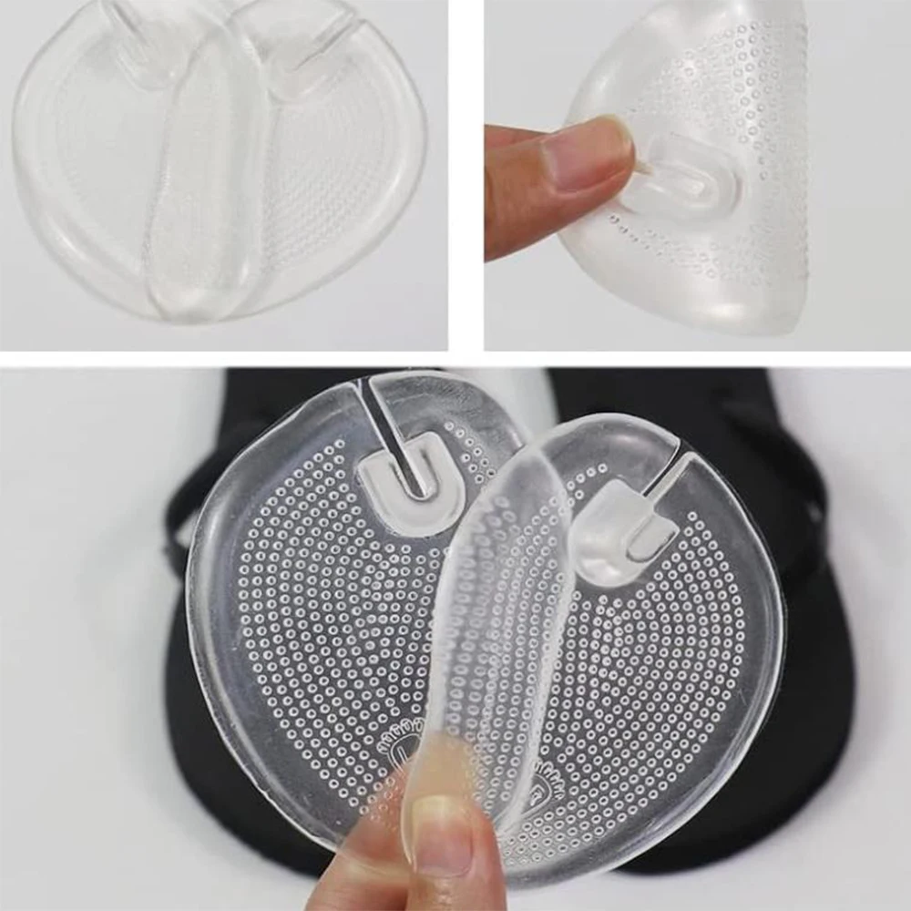 Flip Flop Forefoot Pad for Toe Anti-Pain Inserts Protectors Sandals Invisible Silicone Anti slip Massage Half Yard Soft Insoles