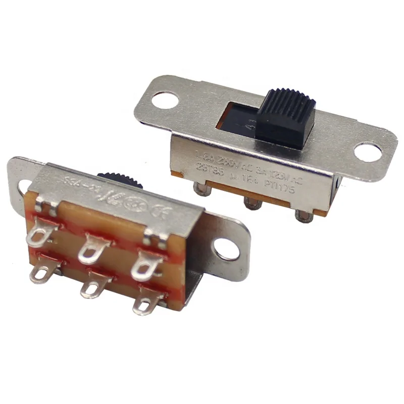 

2 PCS PCB Panel 2 Position SPDT 1P2T Mini Vertical Toggle Switches Slide Switch For DIY Electronic Accessories